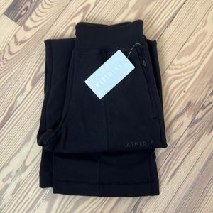 Athleta Retroplush Logo Straight Leg Pants